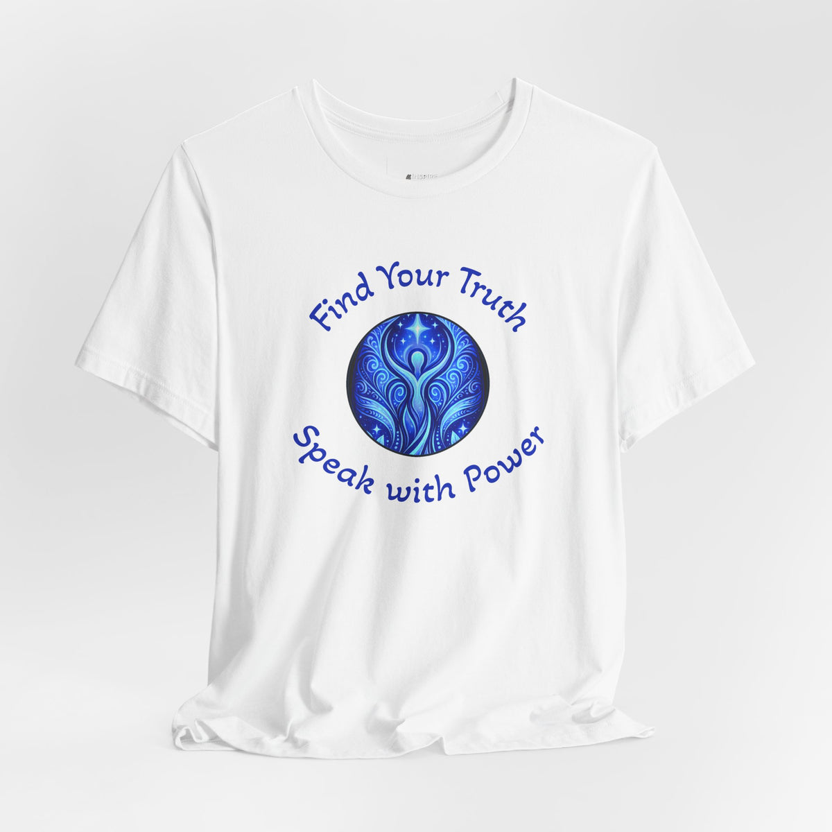 Find Your Truth T-Shirt — Spiritual Blue Mandala Tee ("Find Your Truth" / "Speak with Power")