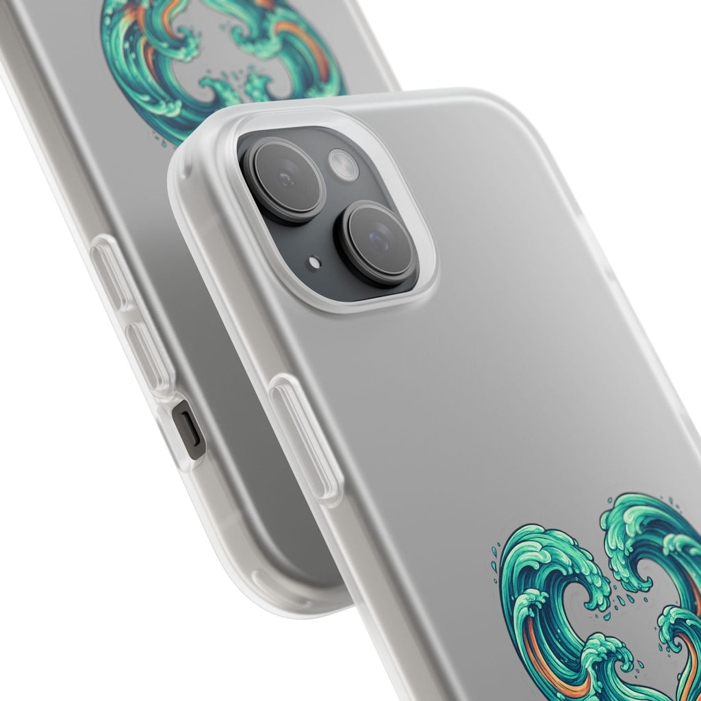 Ocean Heart Phone Case — Wave Art Flexi Case