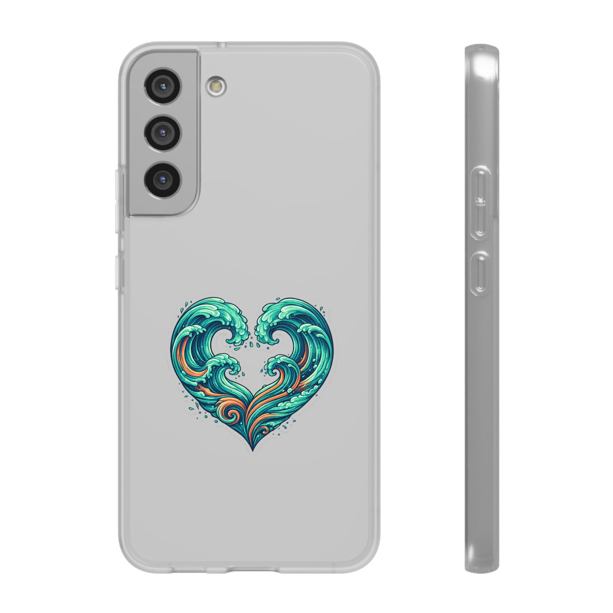 Ocean Heart Phone Case — Wave Art Flexi Case