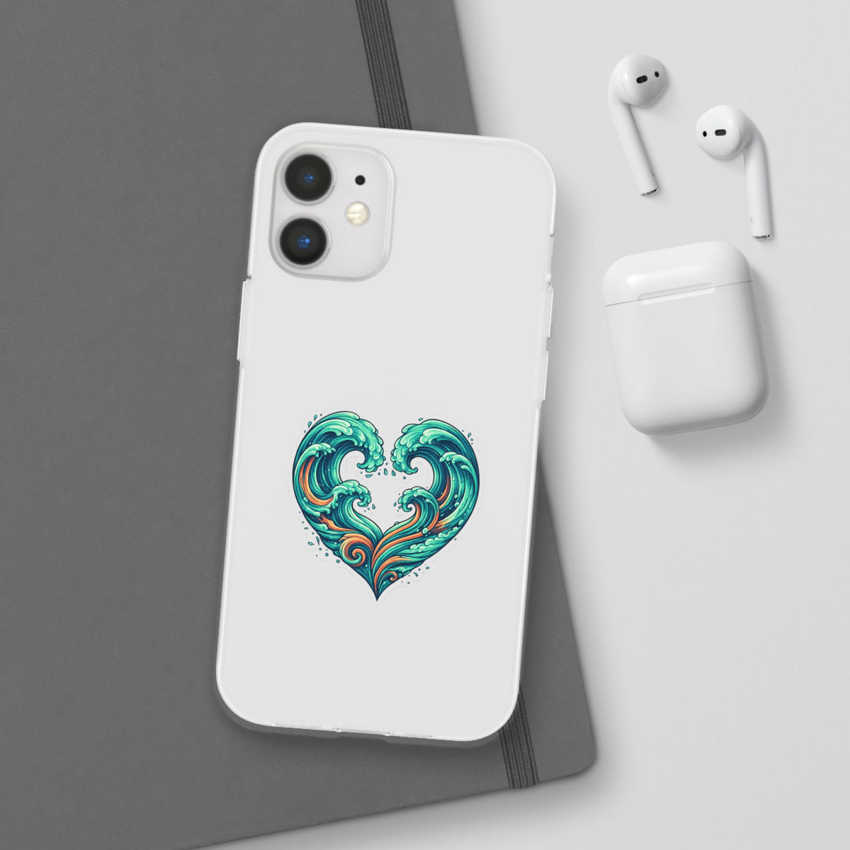 Ocean Heart Phone Case — Wave Art Flexi Case