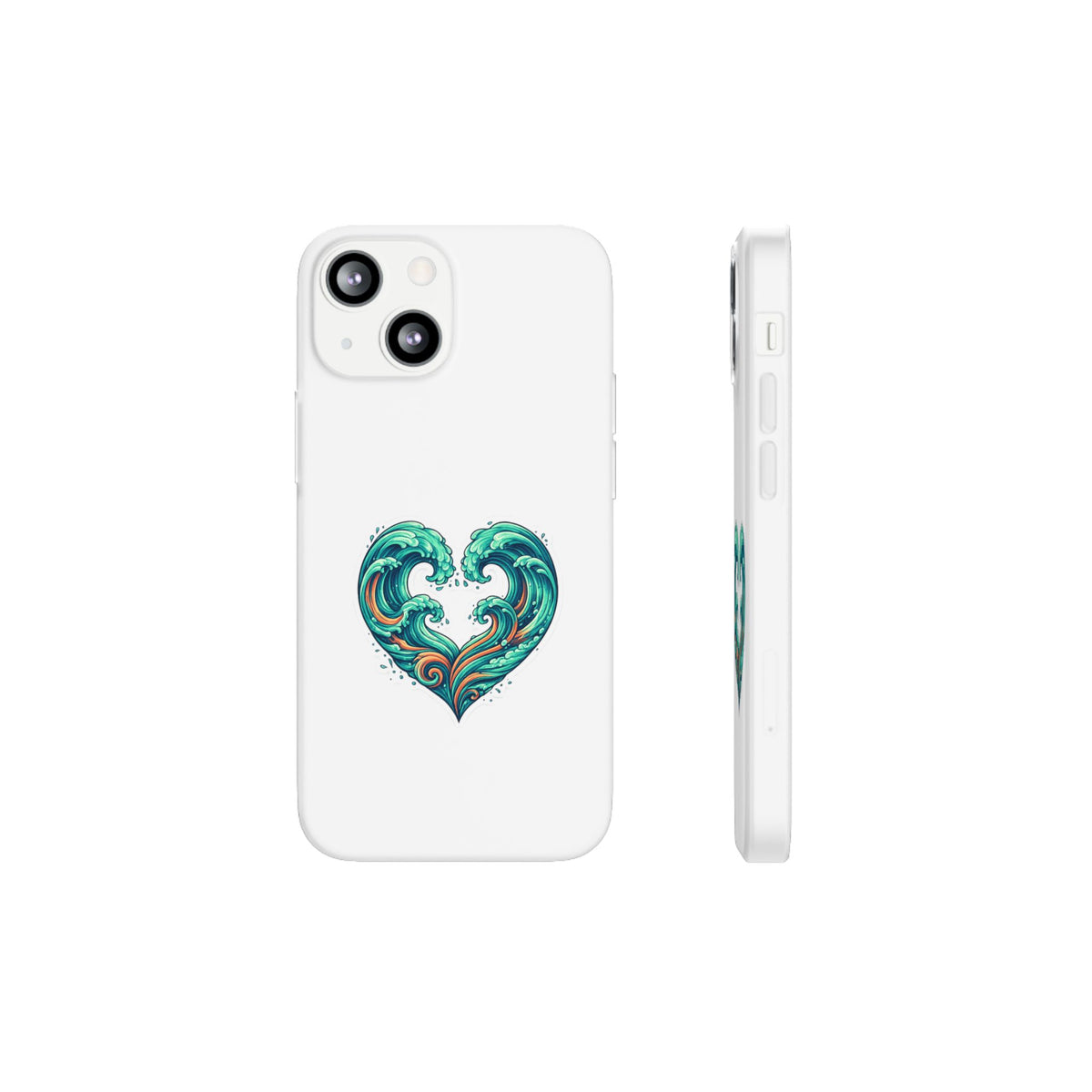 Ocean Heart Phone Case — Wave Art Flexi Case