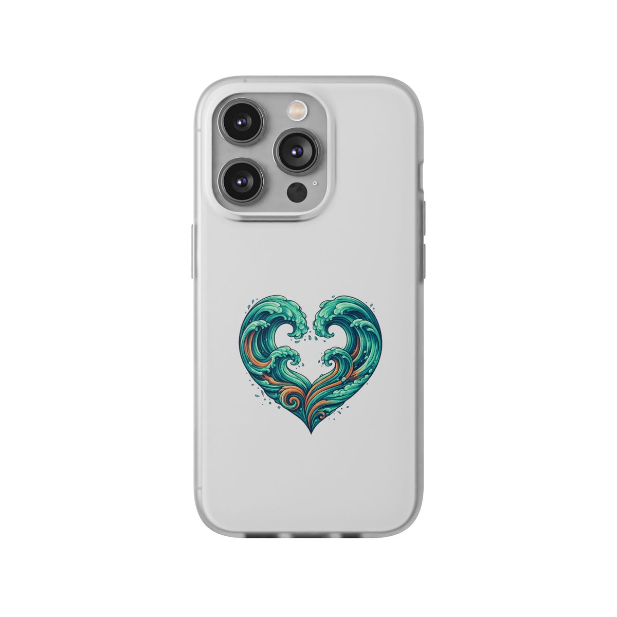 Ocean Heart Phone Case — Wave Art Flexi Case