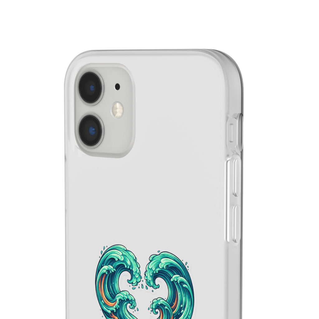 Ocean Heart Phone Case — Wave Art Flexi Case