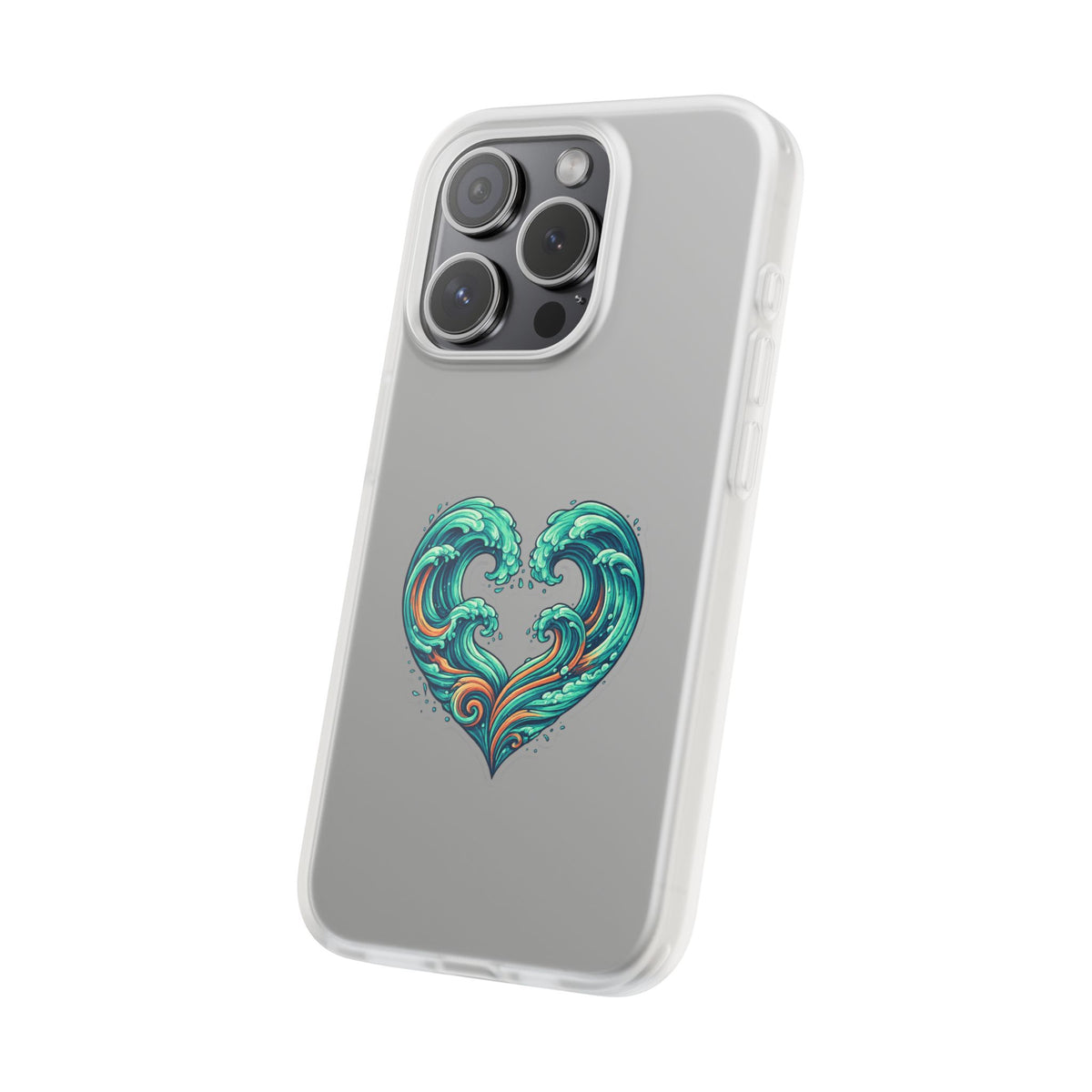 Ocean Heart Phone Case — Wave Art Flexi Case