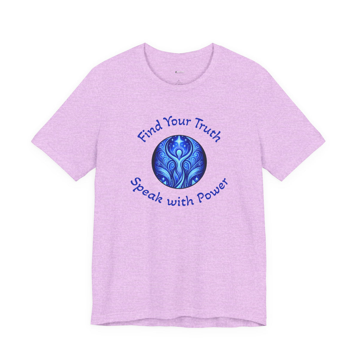 Find Your Truth T-Shirt — Spiritual Blue Mandala Tee ("Find Your Truth" / "Speak with Power")