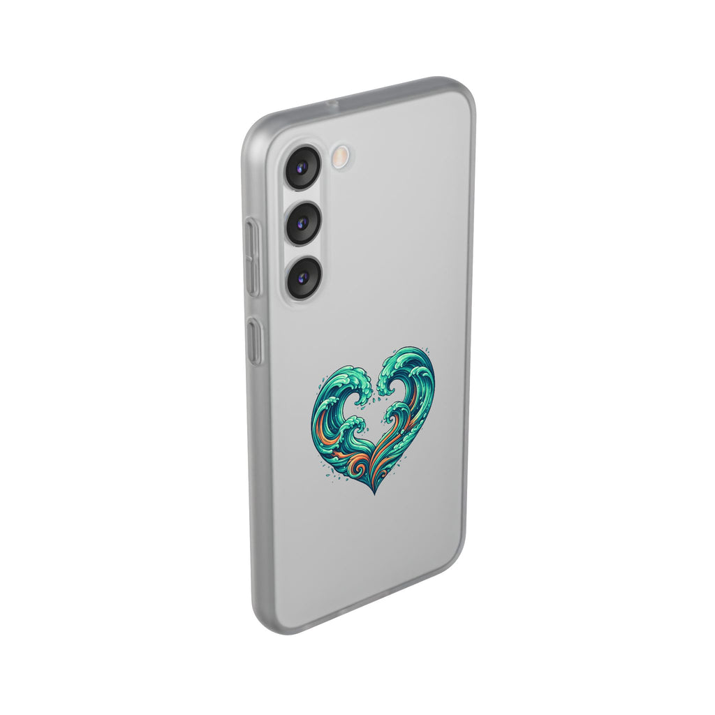 Ocean Heart Phone Case — Wave Art Flexi Case