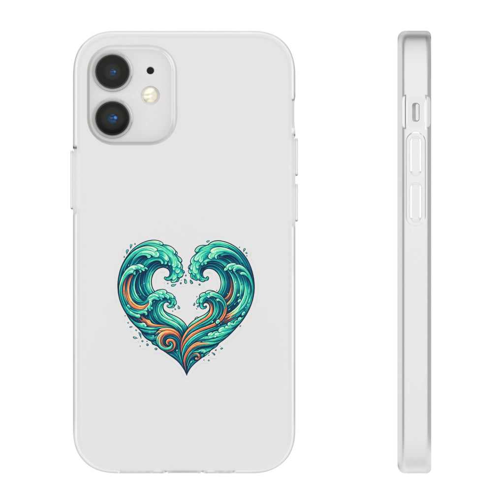 Ocean Heart Phone Case — Wave Art Flexi Case
