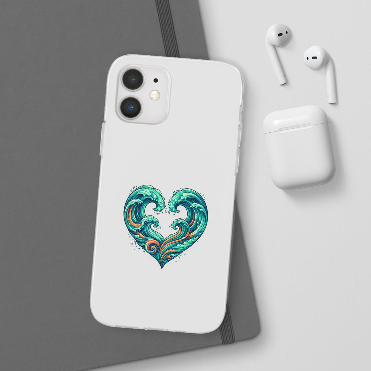 Ocean Heart Phone Case — Wave Art Flexi Case