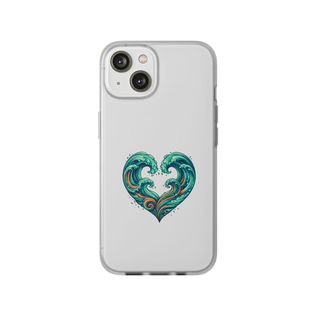 Ocean Heart Phone Case — Wave Art Flexi Case