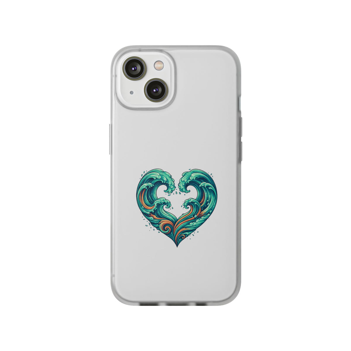 Ocean Heart Phone Case — Wave Art Flexi Case
