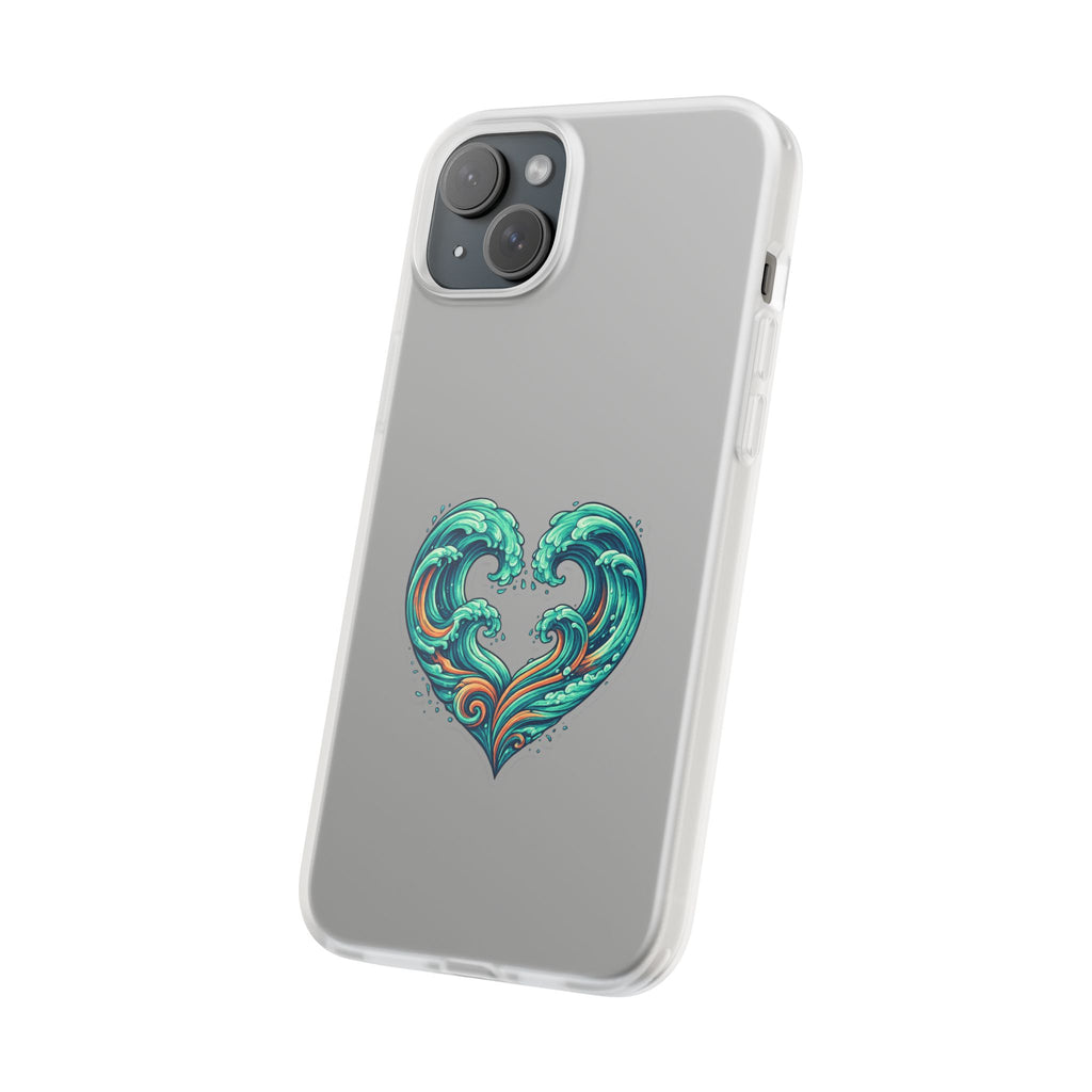 Ocean Heart Phone Case — Wave Art Flexi Case