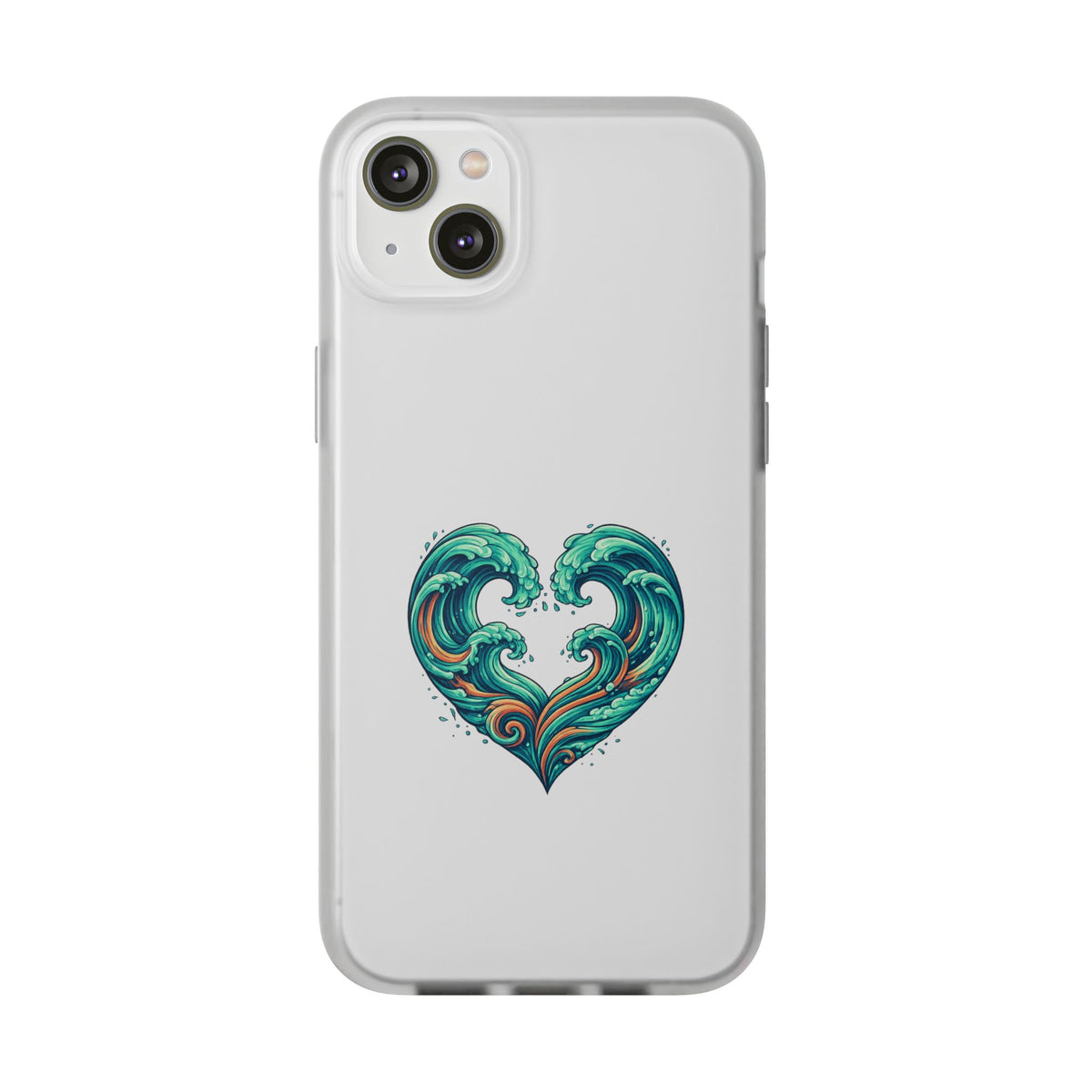 Ocean Heart Phone Case — Wave Art Flexi Case