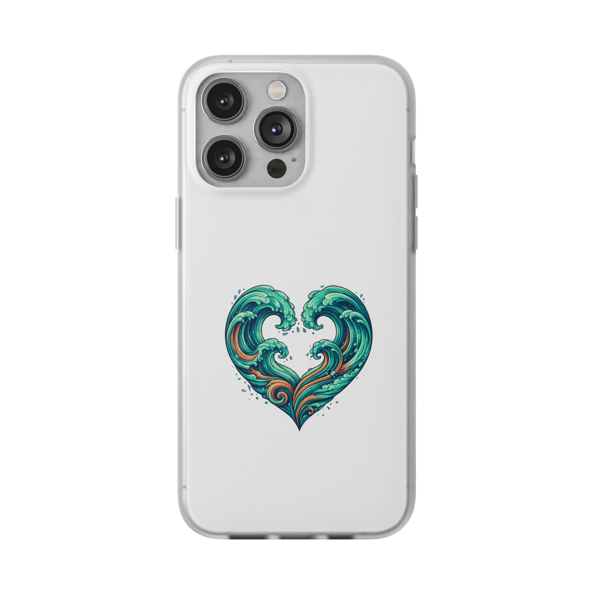 Ocean Heart Phone Case — Wave Art Flexi Case