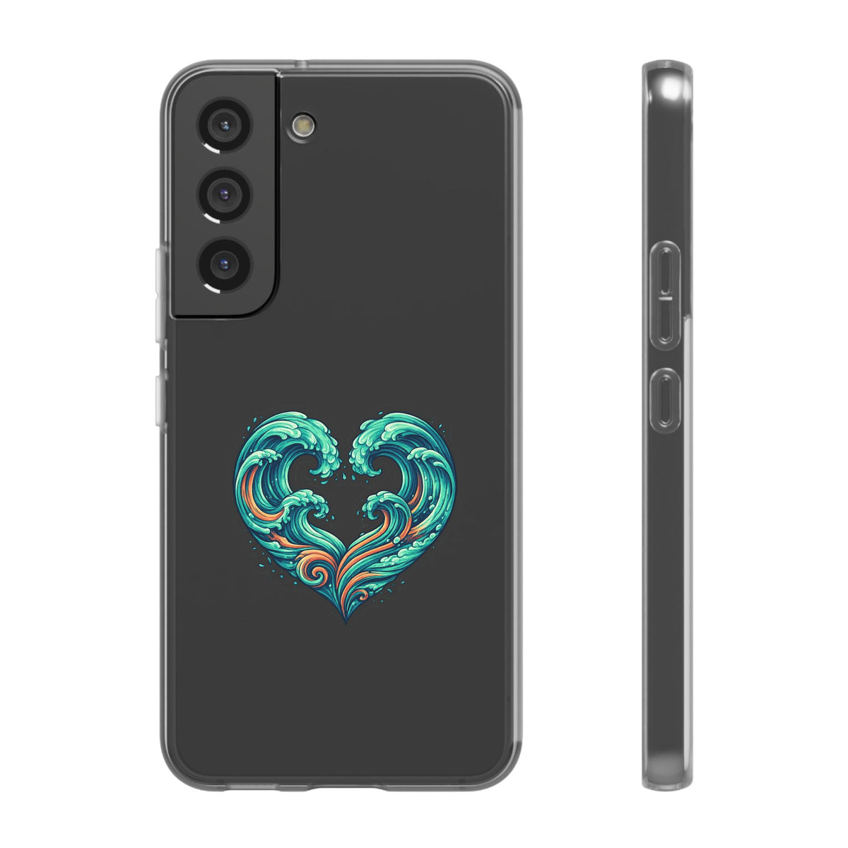 Ocean Heart Phone Case — Wave Art Flexi Case