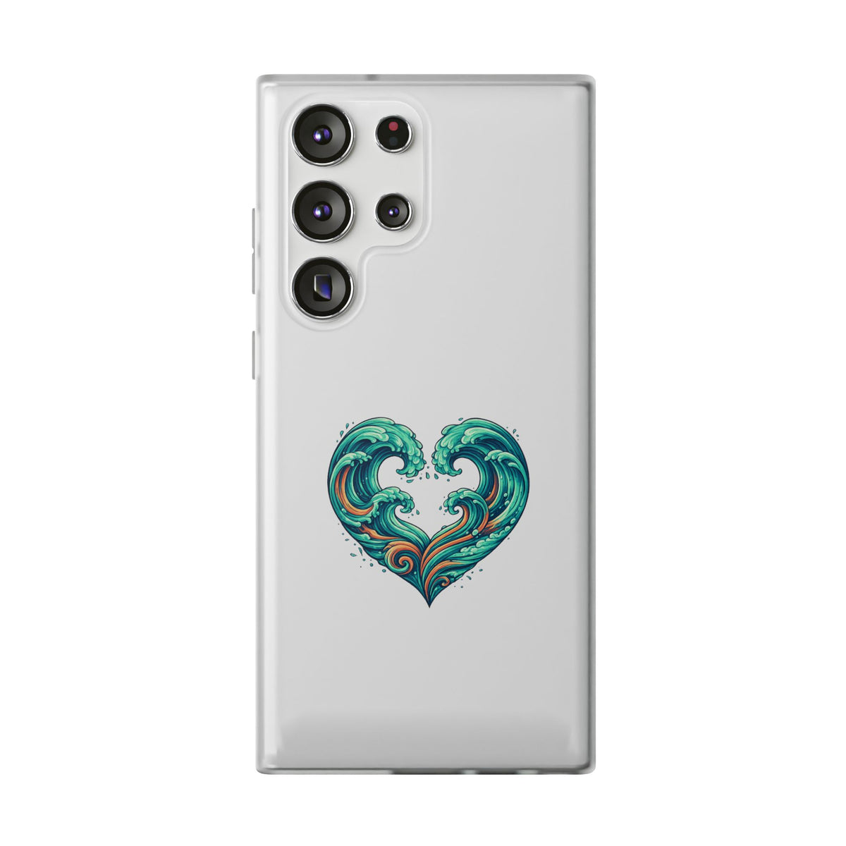 Ocean Heart Phone Case — Wave Art Flexi Case