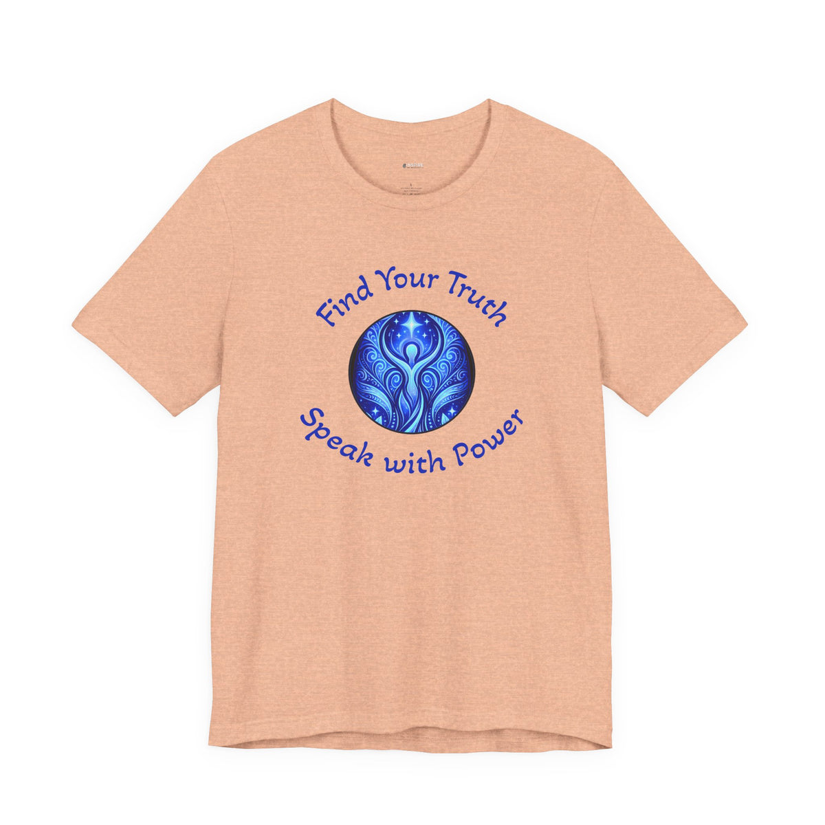 Find Your Truth T-Shirt — Spiritual Blue Mandala Tee ("Find Your Truth" / "Speak with Power")