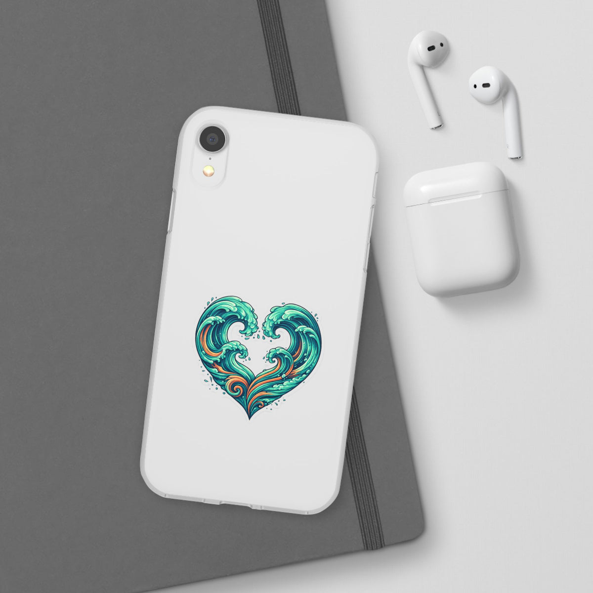 Ocean Heart Phone Case — Wave Art Flexi Case
