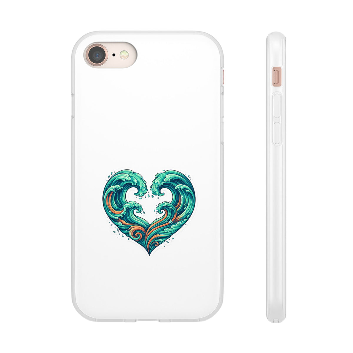 Ocean Heart Phone Case — Wave Art Flexi Case