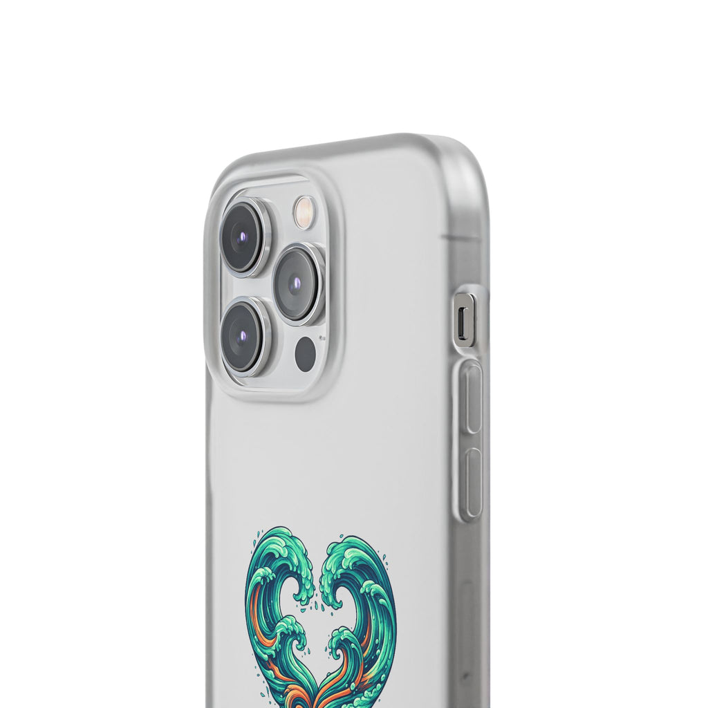 Ocean Heart Phone Case — Wave Art Flexi Case
