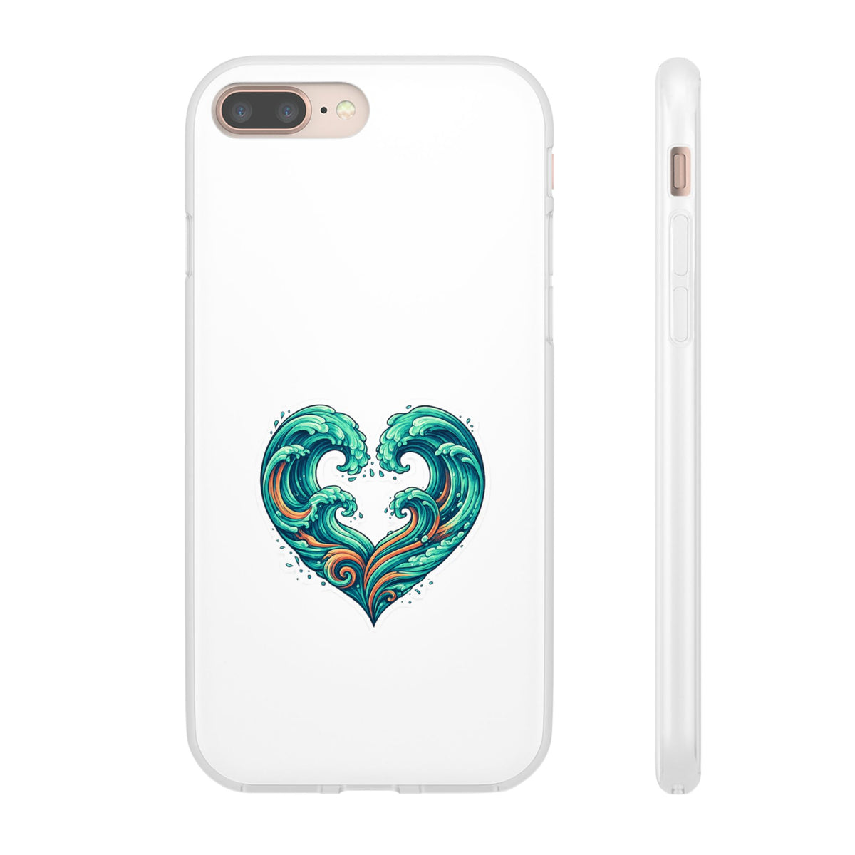 Ocean Heart Phone Case — Wave Art Flexi Case