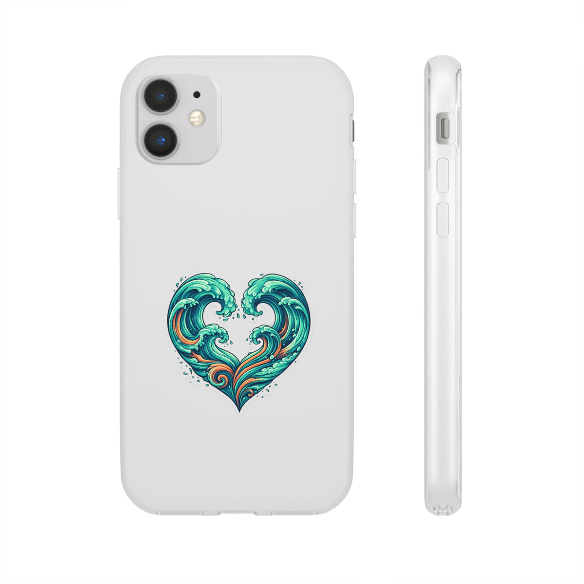 Ocean Heart Phone Case — Wave Art Flexi Case